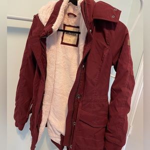 Warm fuzzy winter coat